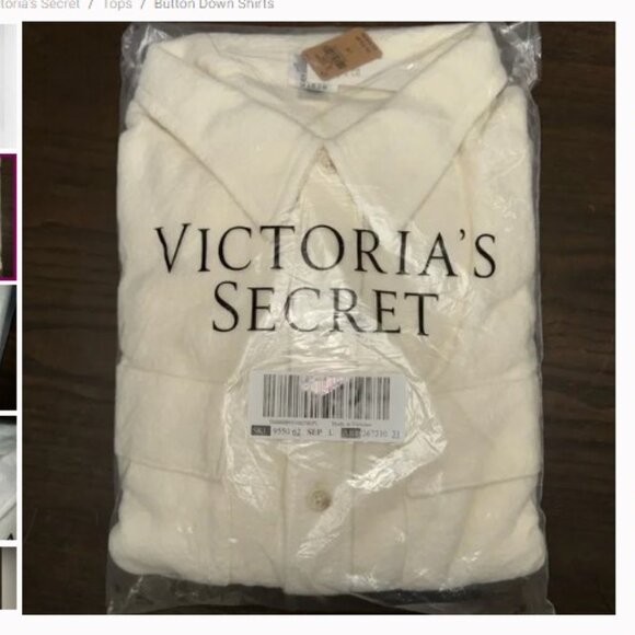 VS PINK Reverse Fleece Shacket NWT - Picture 6 of 8